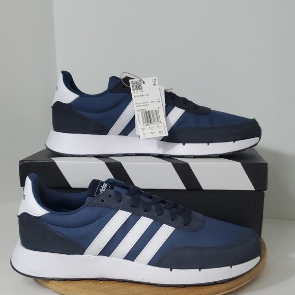 Adidas Run 60s 2.0 Men's Sneakers Navy Blue White Size 11 NIB